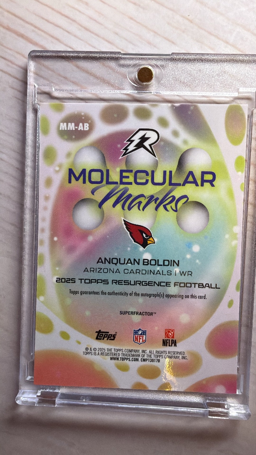 2025 Topps Resurgence molecular Marks Anquan Boldin SUPERFRACTOR 1/1